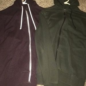 2 Zip up Hoodies